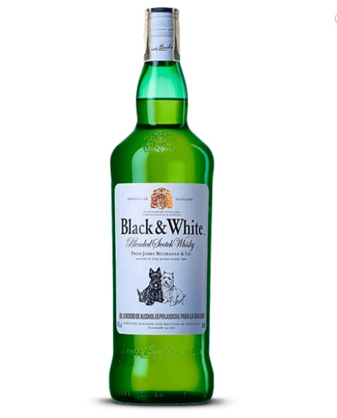 Whisky Original  Black And White Blended Litro 1000ml